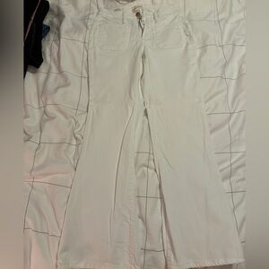 White boot cut jeans